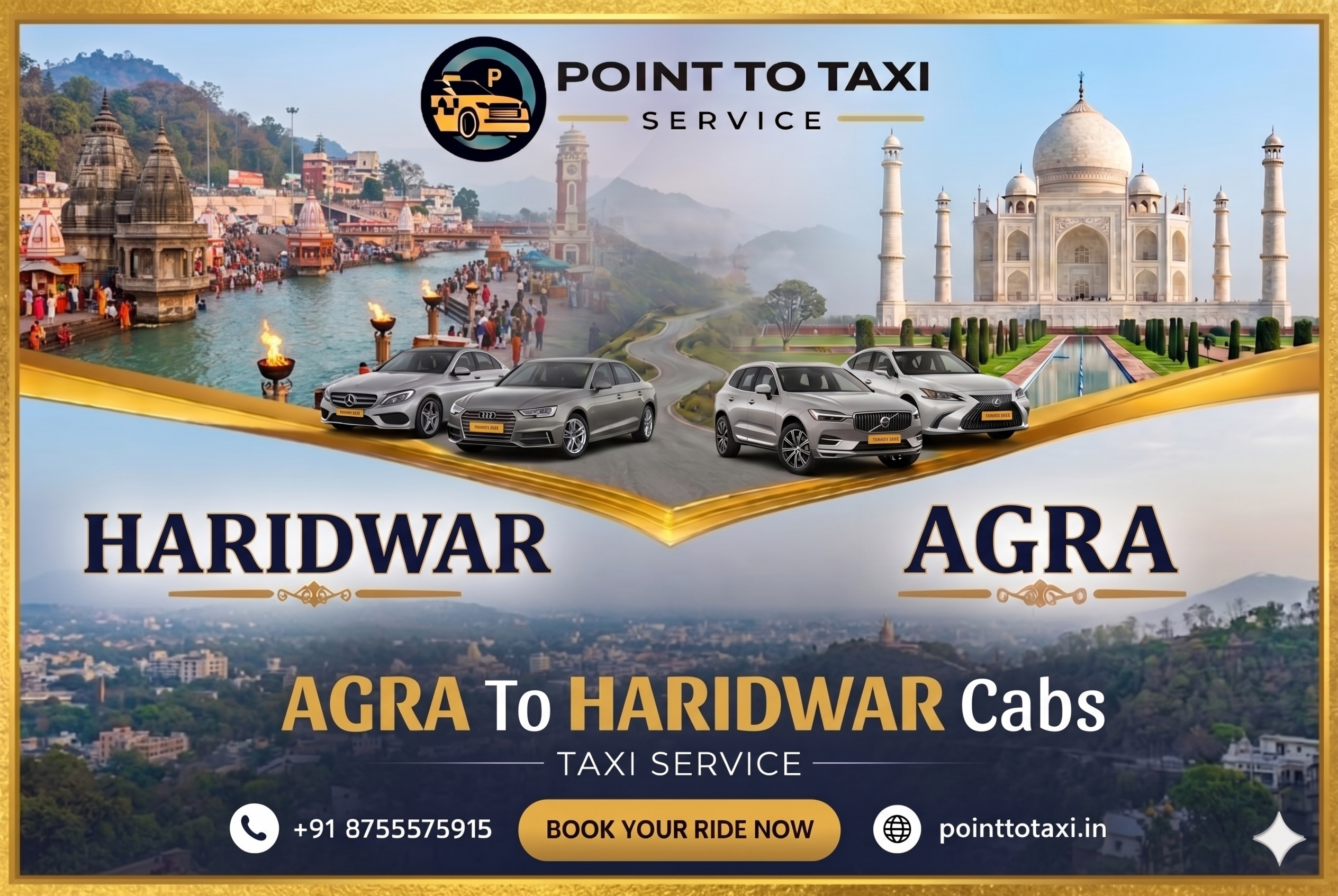 Agra to Haridwar Taxi Service